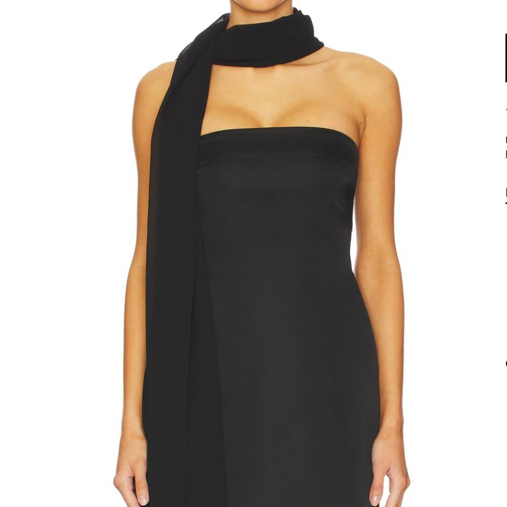 Casa Clara Tahlia Chiffon Scarf in Black